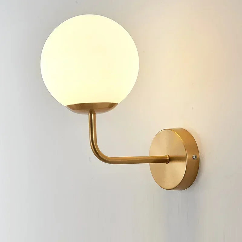 Modern Black Glass Ball LED Ceiling Light