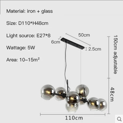 Nordic Glass Ball Chandelier