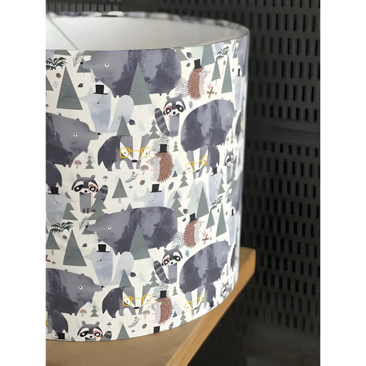Handmade fabric lampshade Singapore with animal.