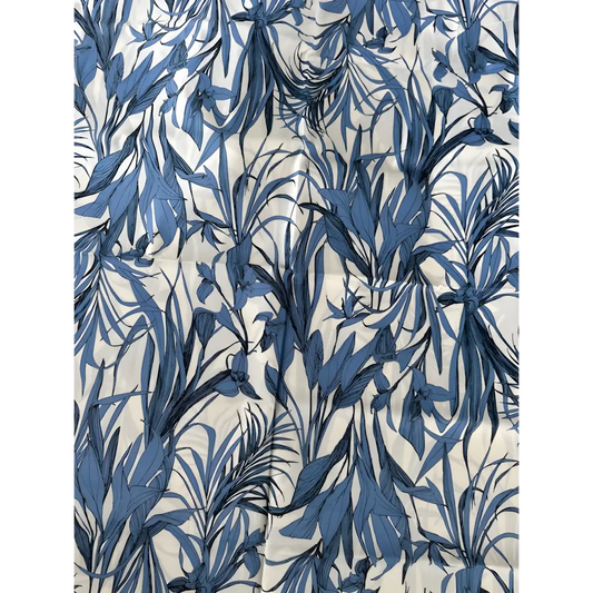 Blue floral leaf lampshade